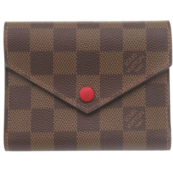Excellent condition Louis Vuitton Portefeuille Victorine Damier N41659 tri-fo...